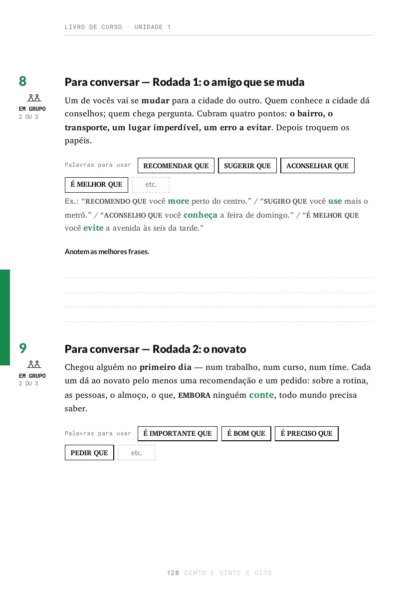 Unit 1 — speaking in pairs and groups